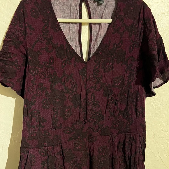 Torrid Jumpsuit Purple lace Print - Picture 3 of 3